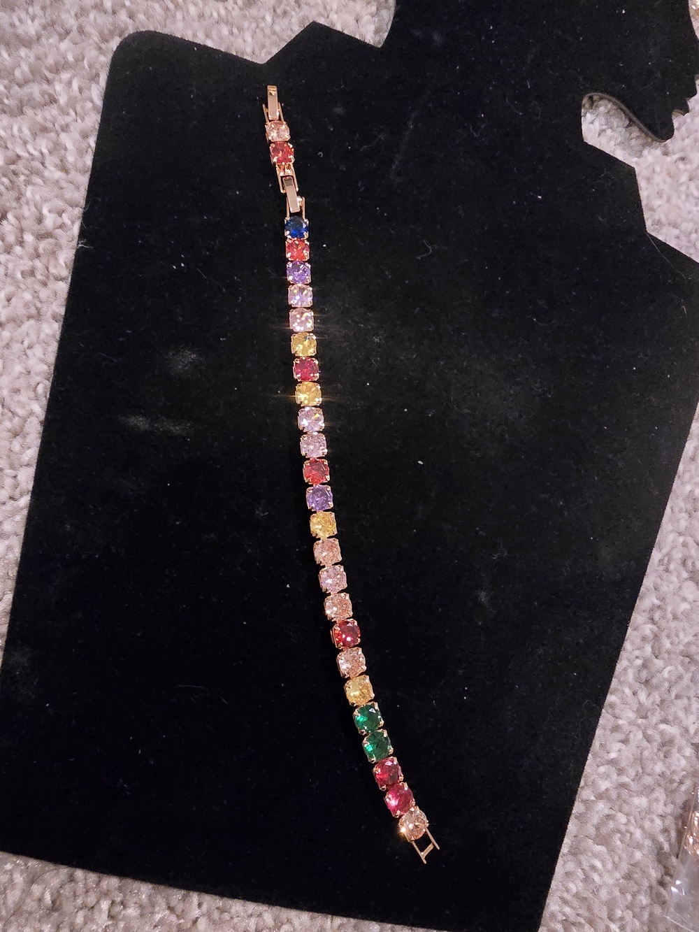 18kgp Dubai Jewelry- Multi-Color Cubic Zirconia Tennis Bracelet - Women Jewelry